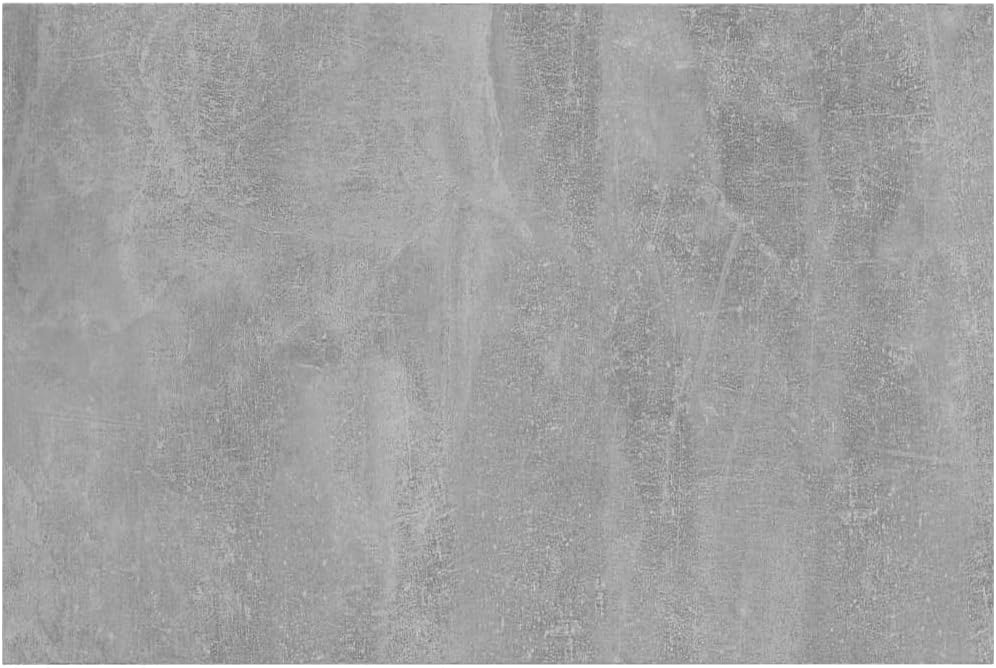 vidaXL Concrete Gray Bookshelf Boards, Modern Design, Quality Engineered Wood Construction, Easy-to-Install and Clean, Pack of 8.