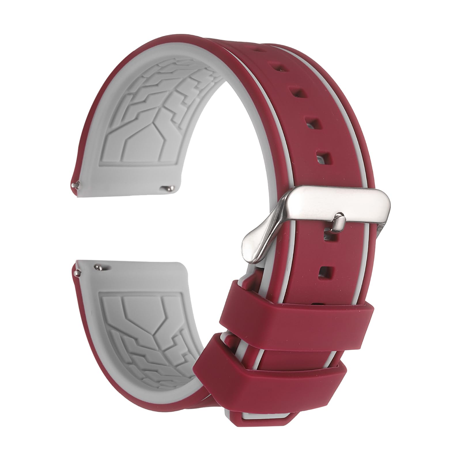 QUARKZMAN Magnetisches Silikon Uhrenarmband 20mm Schnellvers