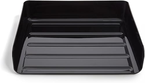 Miniatura 4 de Staples TRU RED - Bandeja de plástico apilable con carga lateral, color negro, 12/cartón (TR55329VS)