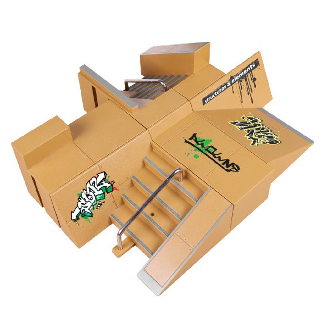 Skate Park Kit Ramp Parts for Tech Deck Fingerboard Mini Finger Skateboard - 8pcs