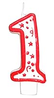 Algopix Similar Product 4 - Numeral Birthday Candle with Red
