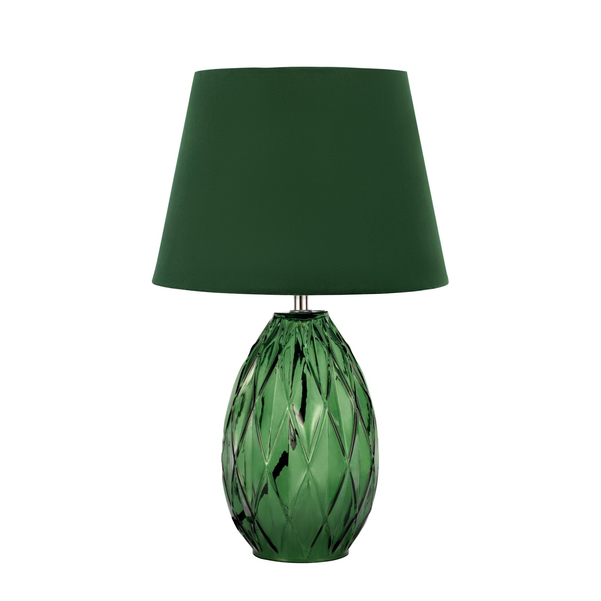 Paulmann Pauleen 48156 Crystal Velvet Table luminaire Fabric Shade Velvet Table lamp Made of Glass Green max. 20W E14 Green 230V Glass/Fabric