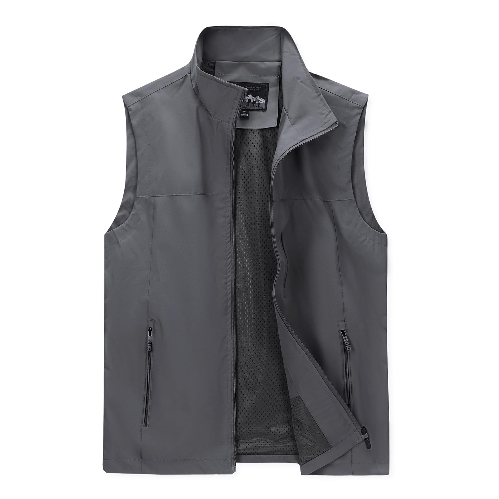 Men's Lightweight Vest Sleeveless Outdoor Work Jacket for Travel Hiking