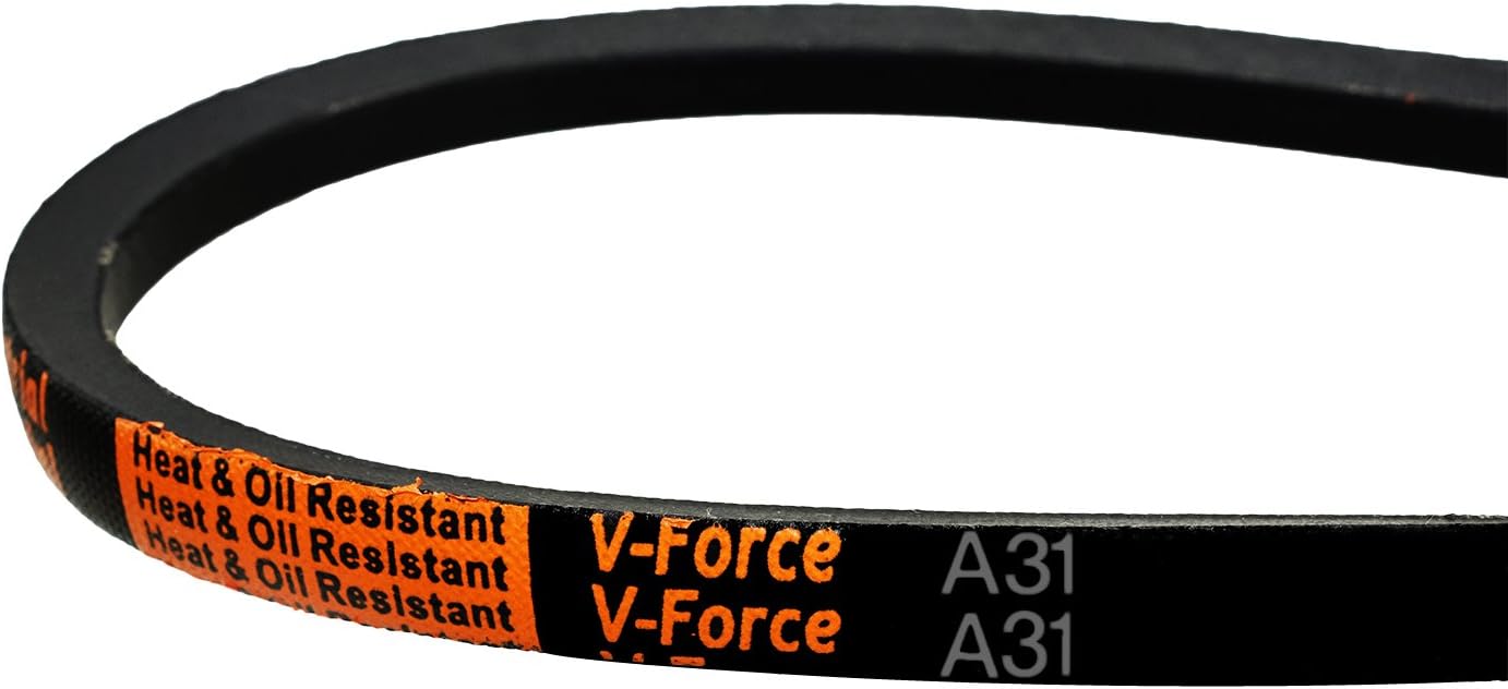 MVP Industrial A31/4L330 V-Force Premium V-Belt, 1/2" Top Width X 33" Outside Circumference