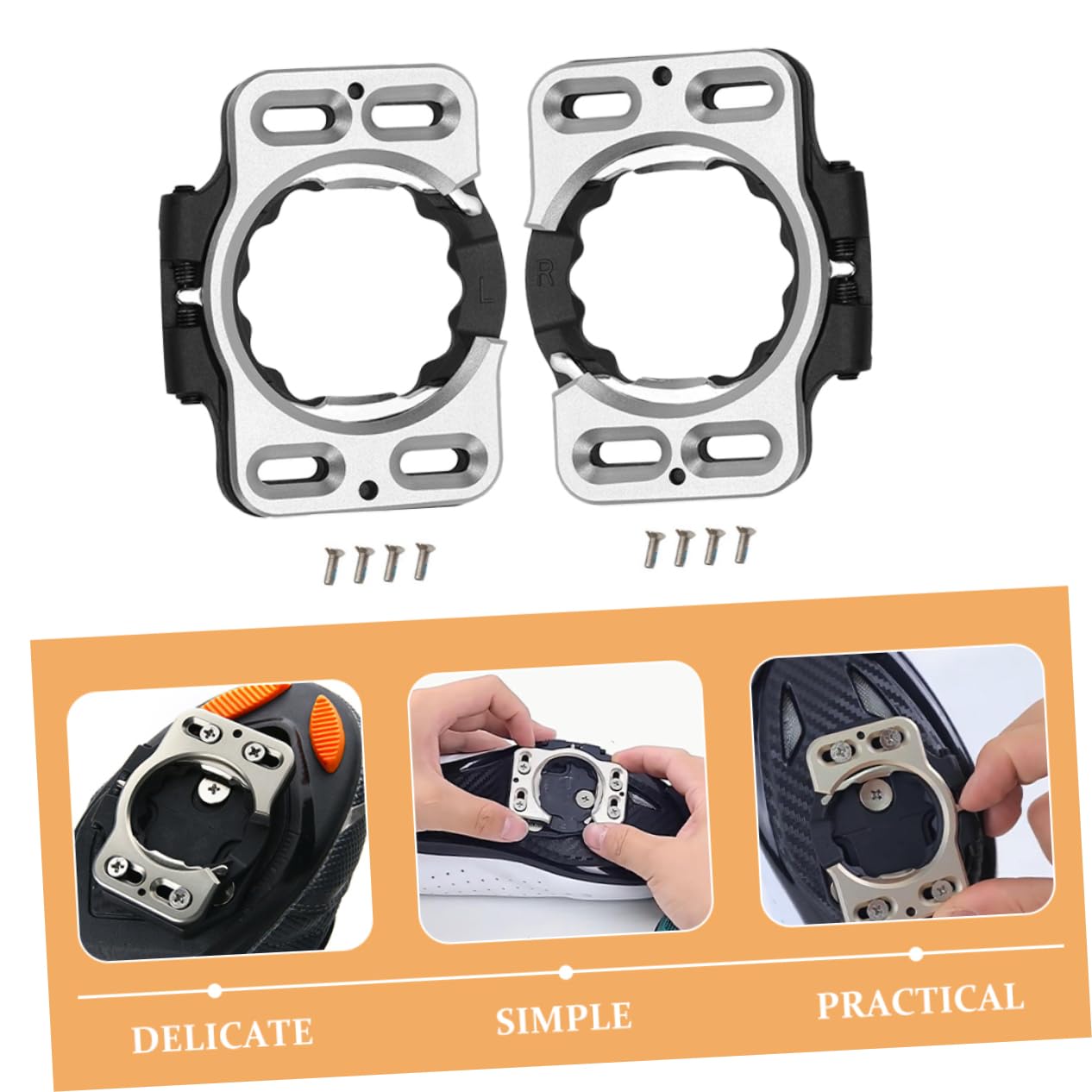 BESTonZON 2pezzi Tacchette Per Bici Da Copritacchette Per Accessori Per Scarpe Da Pedali in Materiale Resistente Adatto Per Mountain Bike