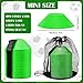 Hanaive 100 Pieces Mini Soccer Cones for Sport Drills 5 Inch Agility Disc Cones with Accessories for Kids Football Training(Green)