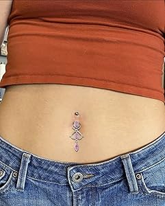 Monster Piercing Blanc Cristal Pierre Trendy Tribal Flower Design