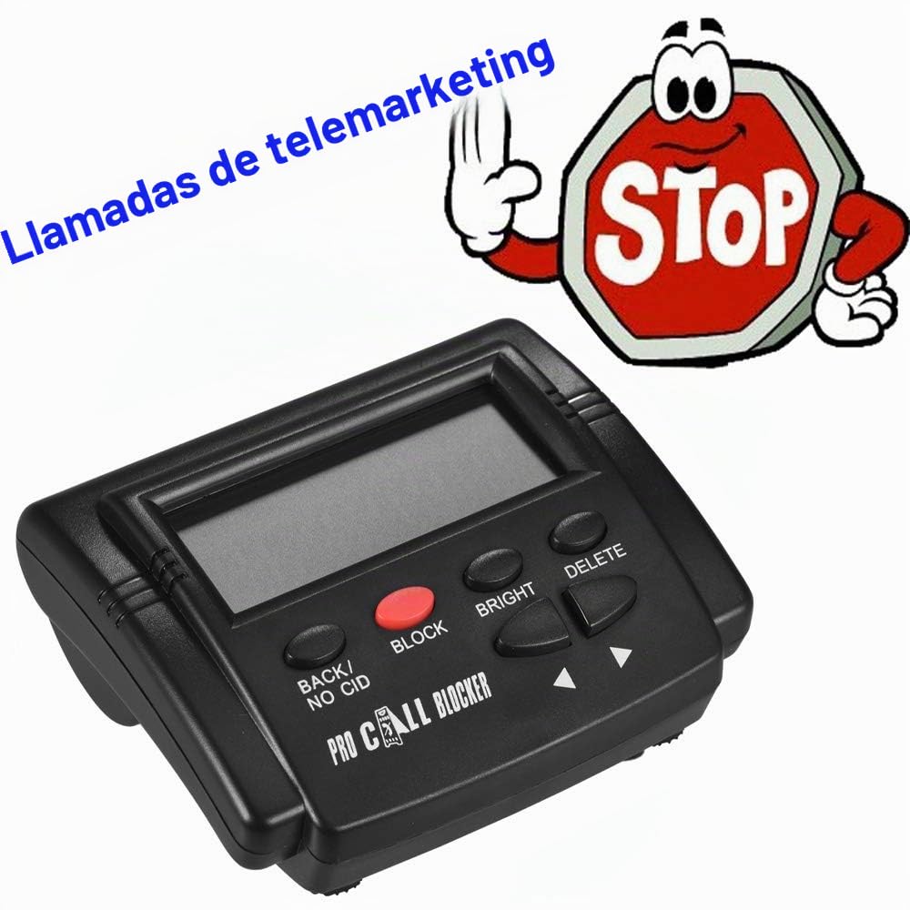CT-CID803 Caller ID Box Call Blocker Detenga las llamadas molestas Dispositivos Pantalla LCD de llamada con 1500 números de capacidad stoping Todas las llamadas frías para teléfonos fijos