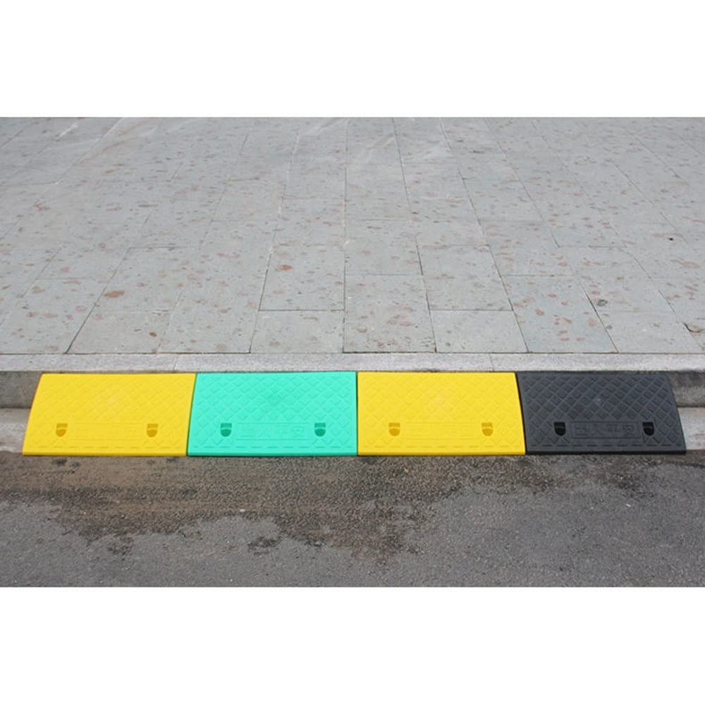 PVC Rampa De Umbral, Rampa De Entrada Antideslizantes, 3-19cm Rampas De Carga, Scooter/Coche/Silla De Ruedas, Rampa Liviana para Interior 2 Piezas (Color : Y, Size : 50x37x15cm/20x14.5x6in)