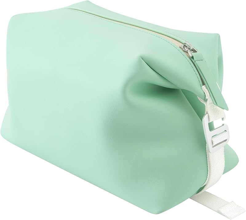 Necessaire de silicone Onbagway 16,51 cm x 13,97 cm x 15,24 cm, 6 L, Azul-turquesa