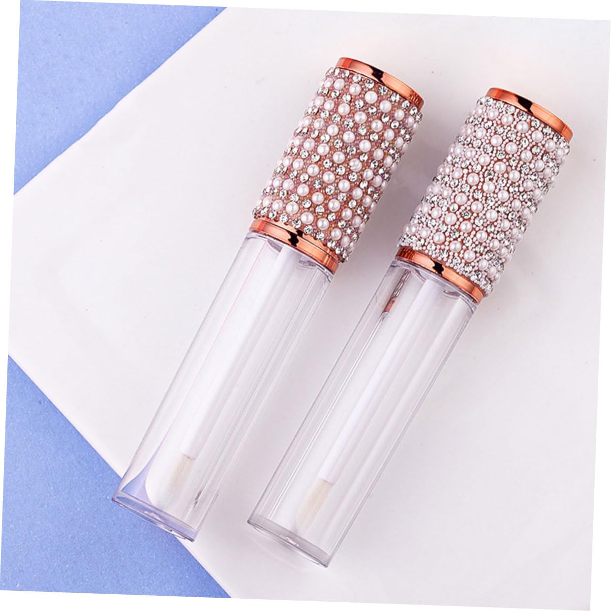 Tubo Lucidalabbra Ricaricabile 5ml in Vetro, Set 10 Pezzi | Lip Gloss Labbra, Formato Mini da Portare Sé, Adatto a Uso Fai-da-te e Professionale