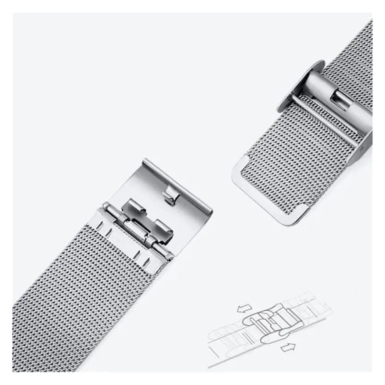 Orologio banda Solido in acciaio inox Watch Strap Cinturini for orologi 18 20 22 24mm Cinturino for orologio universale milanese a sgancio rapido Cinturino for orologio in acciaio inossidabile Braccia