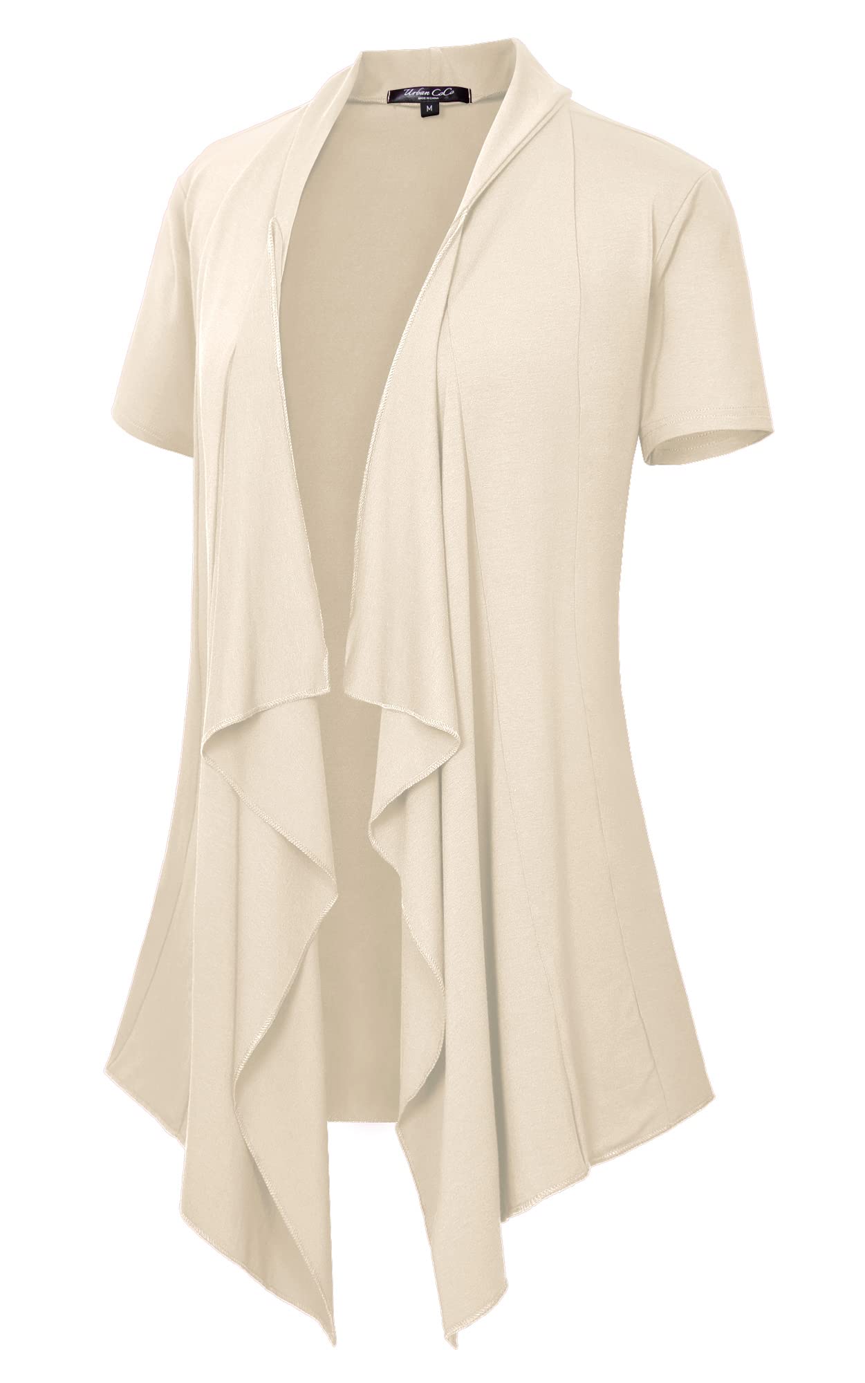 Women's Short Sleeve Draped Open Front Cardigan Lightweight Summer Vest for Women