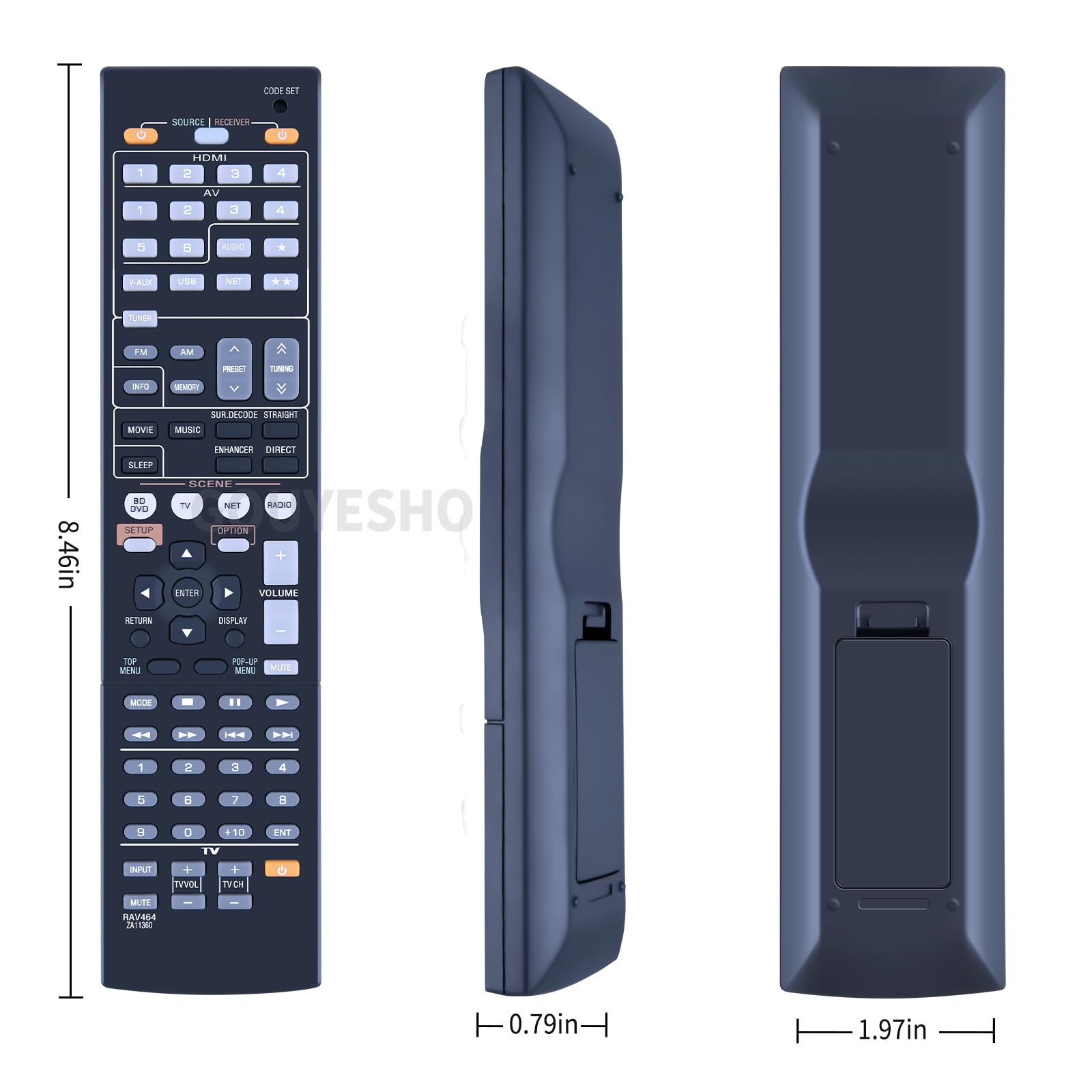Amazon.com: PZL New RAV464 ZA11360 Replacement Remote Control for