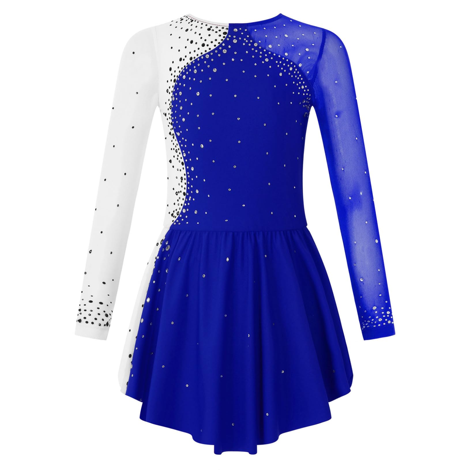 Freebily Abito da Pattinaggio Artistico Bambina Paillettes Leotards Abito da Ballo Latino Vestito da Balletto Body Danza Classica Ballerina Costumi di Danza Performance