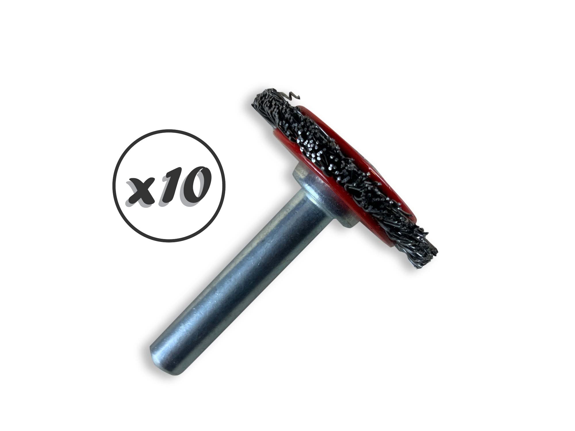 Kibros Lot 10 brosses rot. circ. acier dur Ø 30 mm 8 mm tige