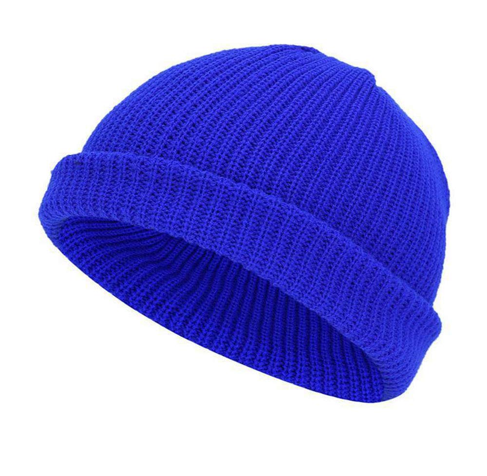 Wigwam Men's Blue Cool Fisherman Trawler Skully Beanie Hat Vintage Style Womans Unisex Hipster Docker Beanie Hat (Blue)