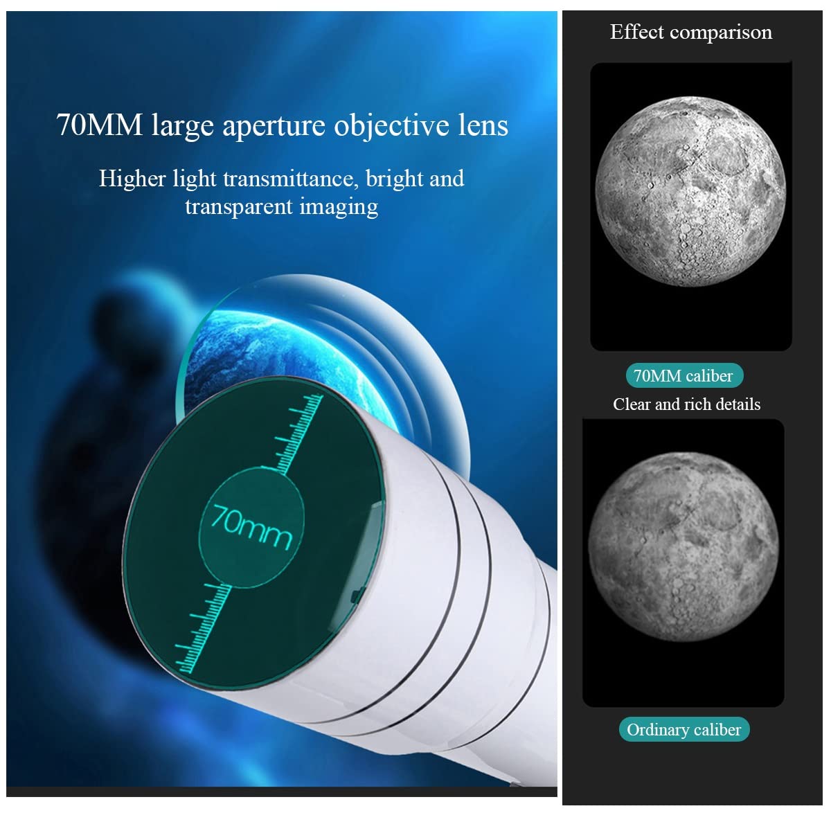 Telescopio para niños Principiantes,Apertura de 114 mm telescopios para astronomía Adultos,Regalos para Adolescentes Chicos,Telescopio astronómico portátil con trípode Ajustable y Mochila