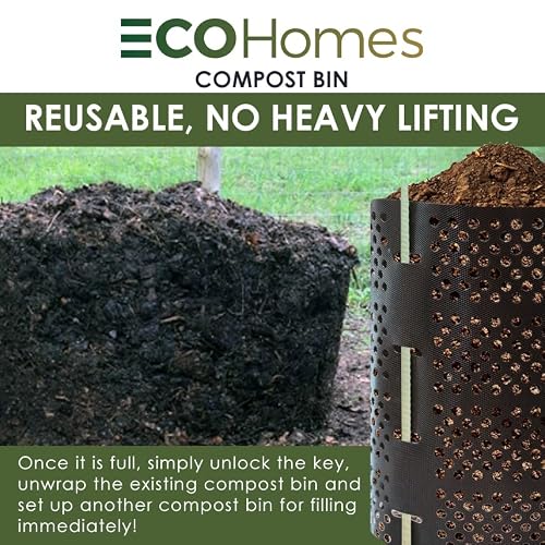 Ecohomes 100 Gallons Expandable Outdoor Compost Bin | Compact & Easy To Setup Garden Compost System - Adjustable Waste Composting Caddy Bin Suitable For Backyard, Lawn & More #TOP3