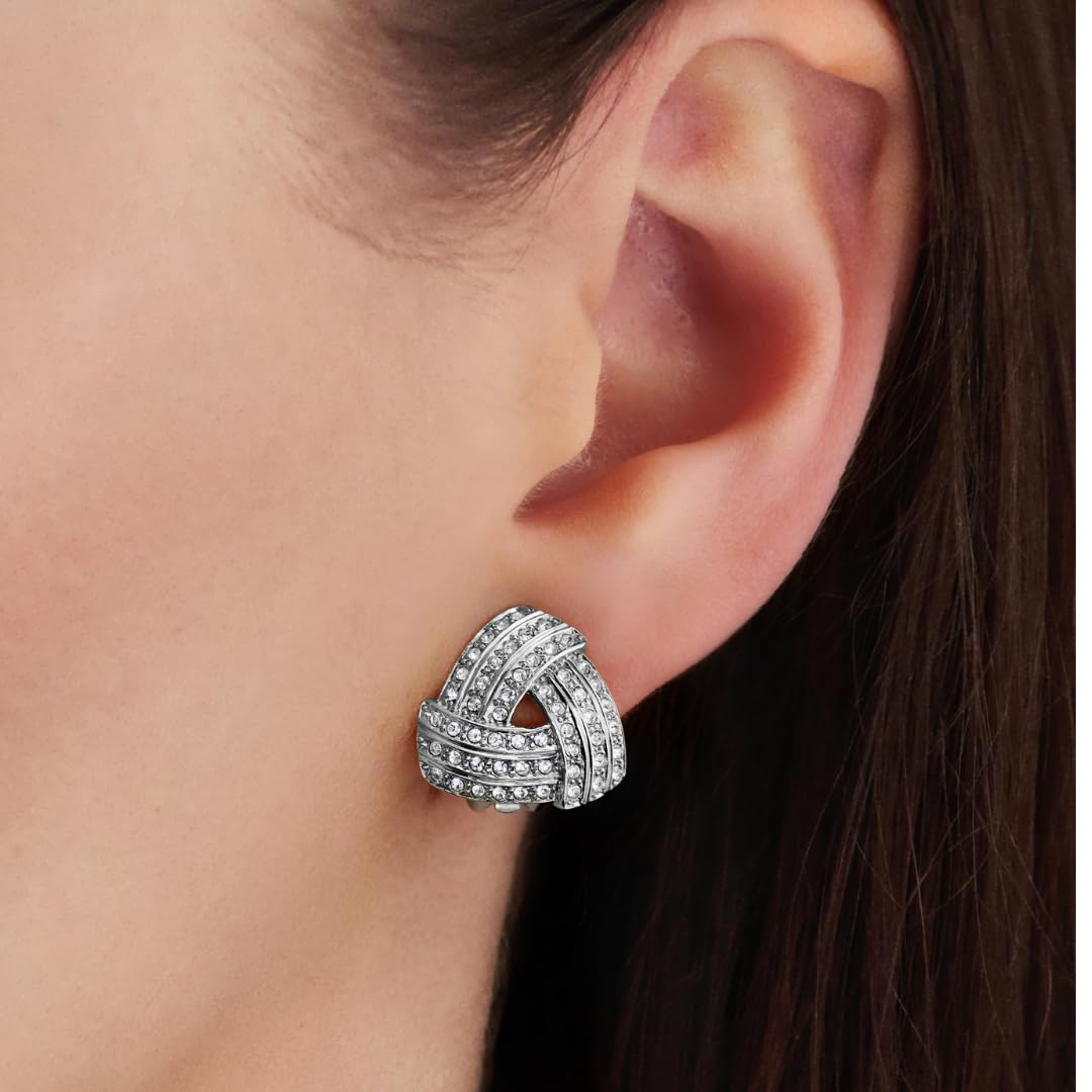 Traveller Ohrclip - Damen - Silberfarben - Kristalle - 15 x 15 mm - Dreieck - Platiniert - 157773