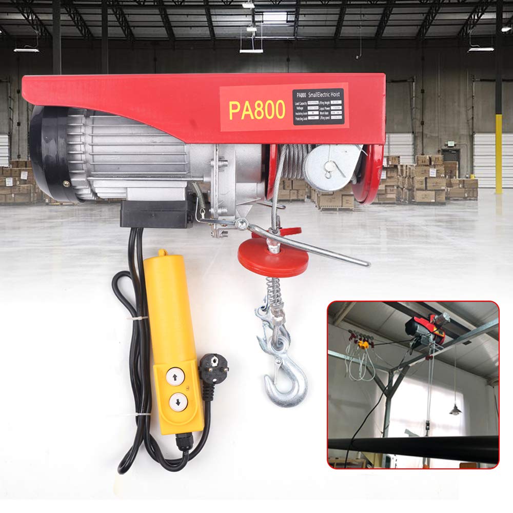 400 fino a 800 kg verricello elettrico altezza di sollevamento 12 m motore 1300 W copertura leva carrucola paranco paranco gru IP40 con telecomando a cavo