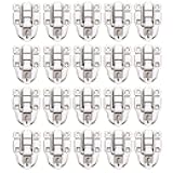 20Pack Metal Duckbilled Box Hasp Lock Toggle Latch Catch for Wooden Case Boxes Toolbox Silver