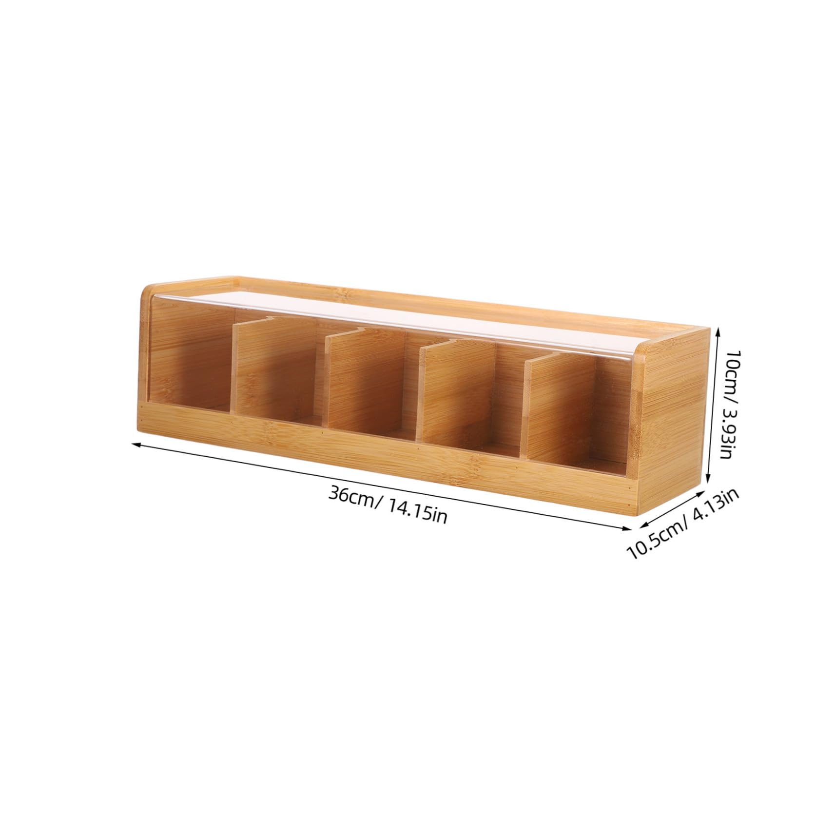 INOOMP Caja para Guardar Té Tapa Organizador de Bolsitas de Té de Compartimentos para Cocina Almacenaje y Especias
