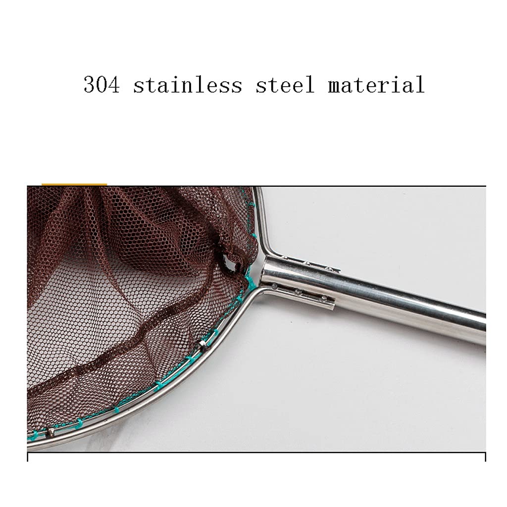 Rete da pesca Pesca Landing Net In acciaio Inox Rete da Pesca per Stagni Uccello Pesce Cattura Rilascio per 50 CM 75 100 120 CM pesce rete