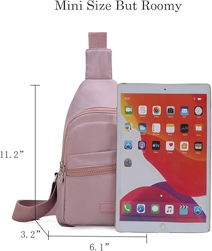 Miniatura 46 de EVANCARY Bolso bandolera pequeño para mujeres y hombres, mochila bandolera para viajes, al aire libre, senderismo Gris profundo