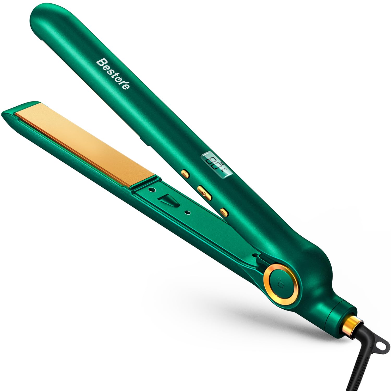 【2026新登場・30秒急速加熱】 ヘアアイロン ストレート 2WAY ストレートアイロン 24mm マイナスイオン 80～230℃温度調節 LCD液晶表示 ワンタッチロック 360°回転コード 自動電源OFF 軽量 コンパクト プロ仕様 メンズ レディース対応 (グリーン01)