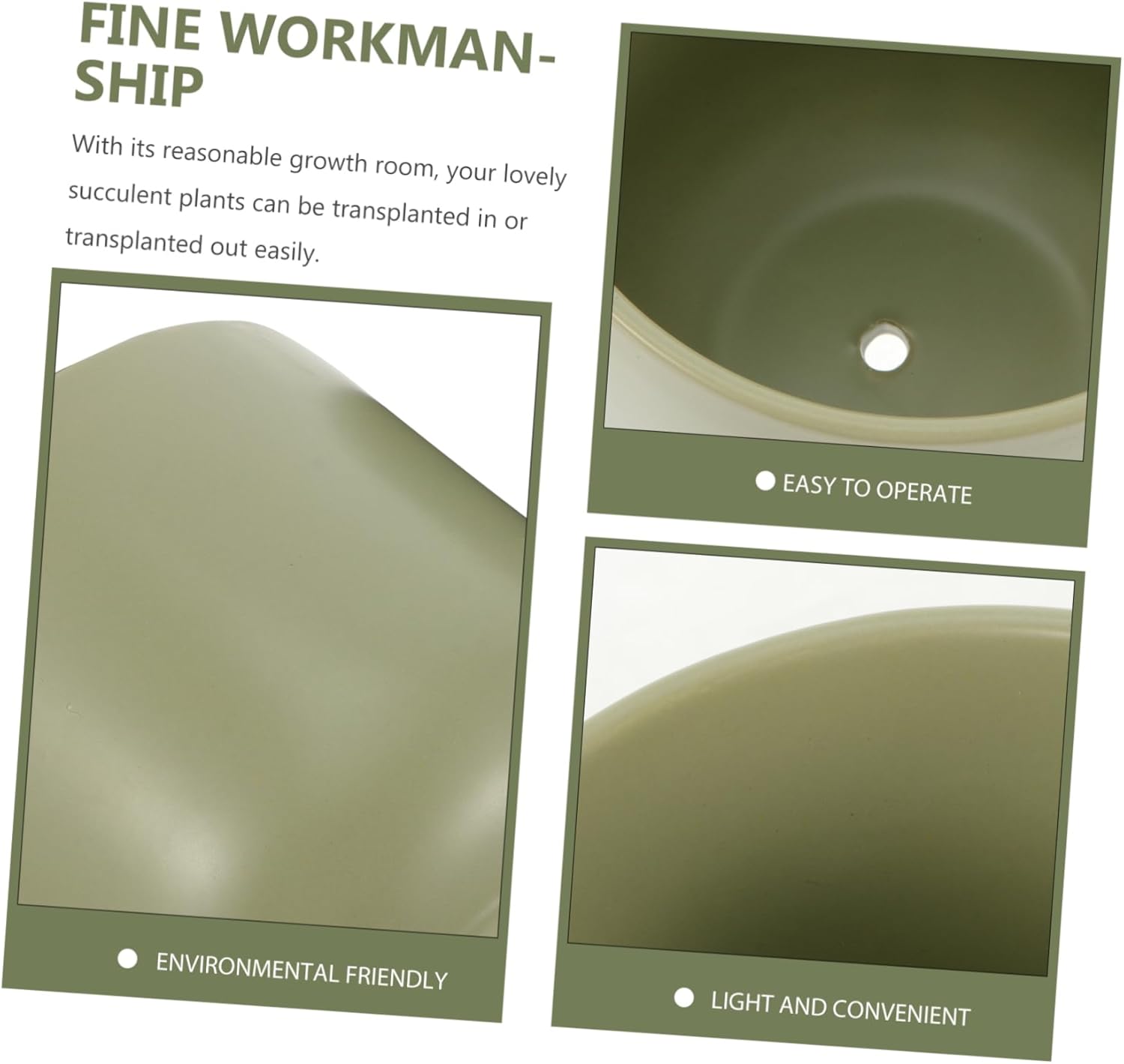 2pcs Succulent Planter Tray Container Garden Pot for Decor Unique Plant Pots for Flower