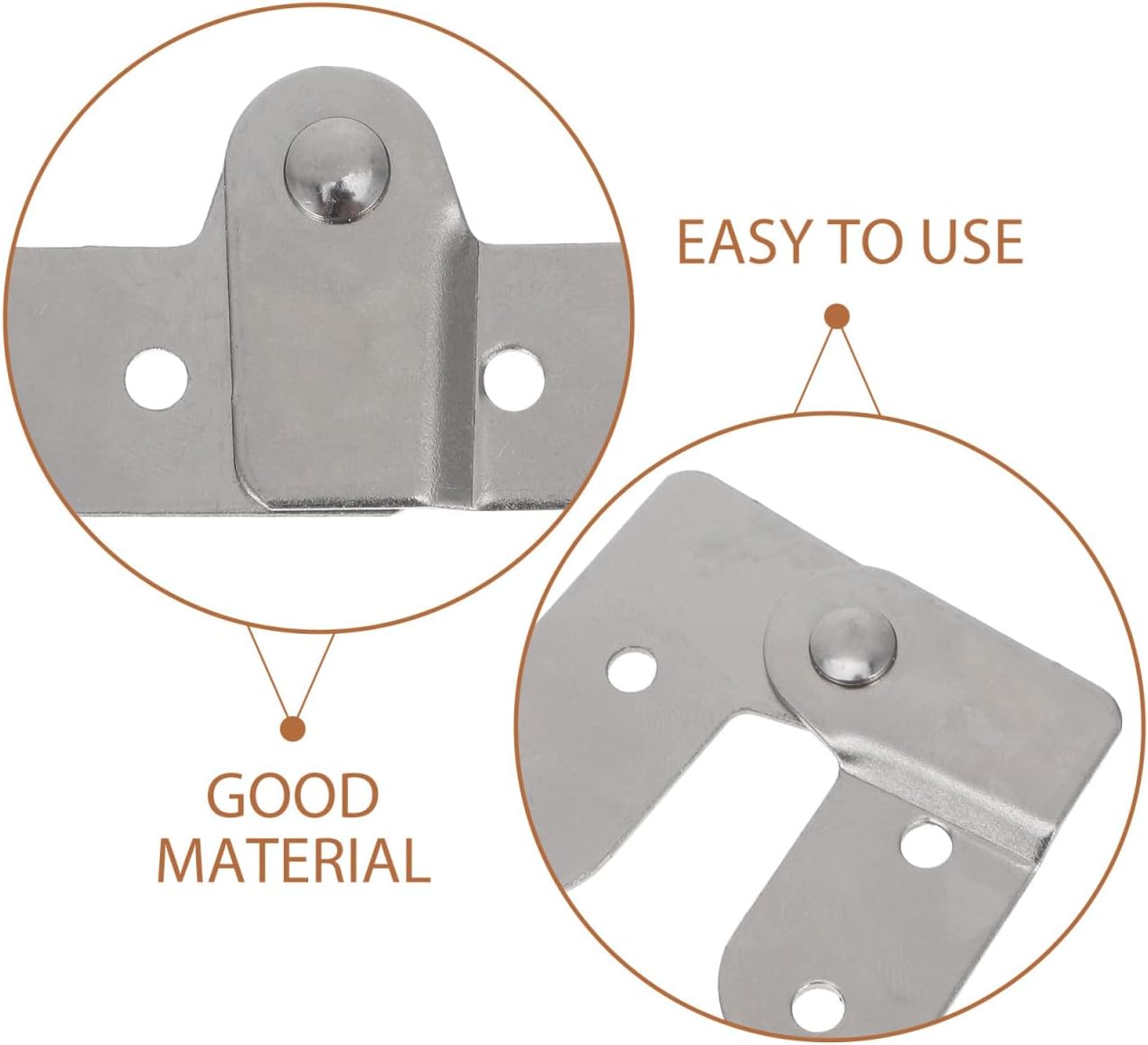 2pcs Ladder Hinge Replacement Kit for Attic and Step Ladders 3.3x7.7cm | Multi-Purpose Hardware for Easy Installation Suitable for Various Needs