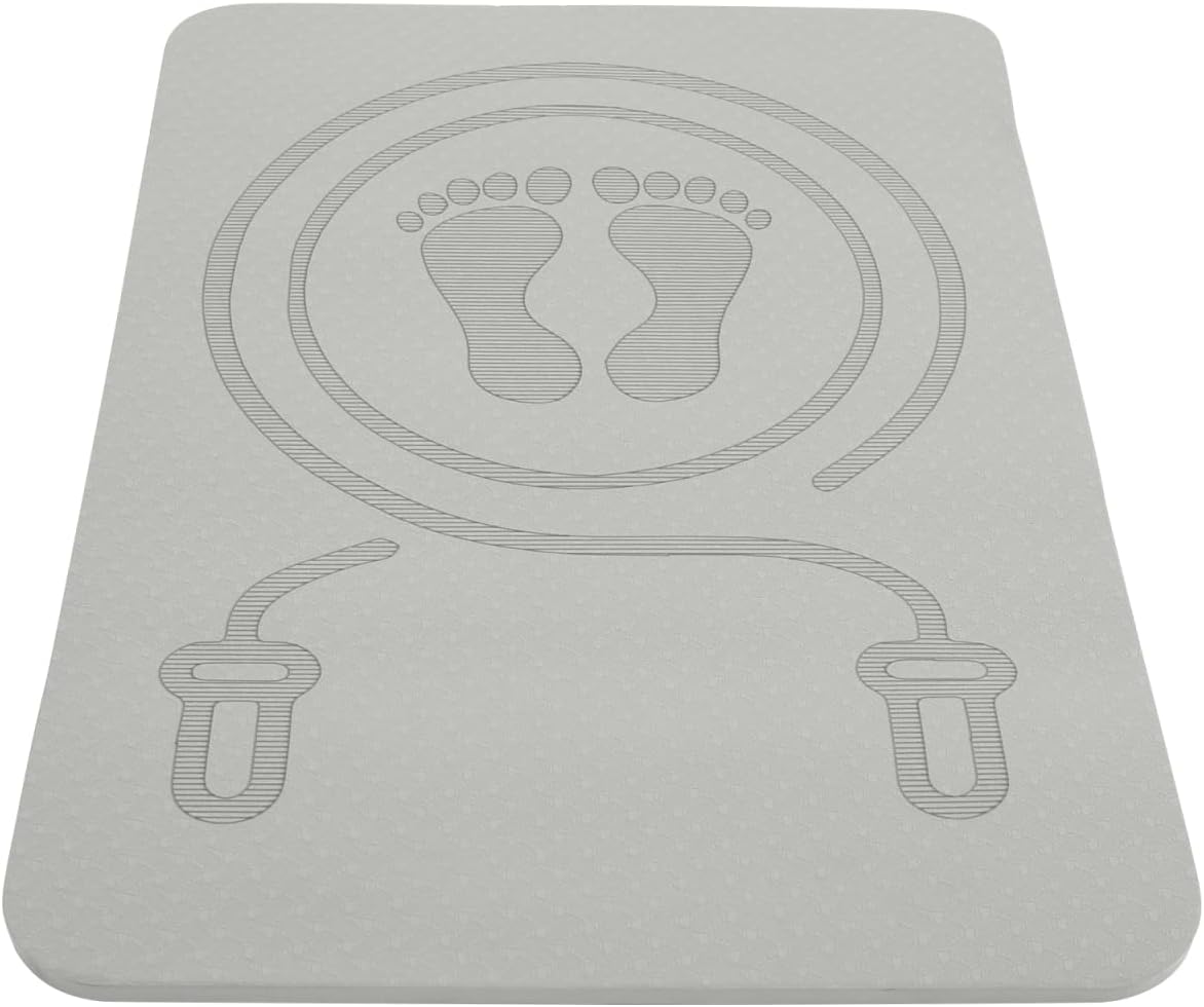 Kisangel Jump Rope Mat, 23.6" x 15.7" Non-Slip Gym Mat Portable Jump Rope Pad for Exercise Home Flooring Concrete Workout Shock Absorption