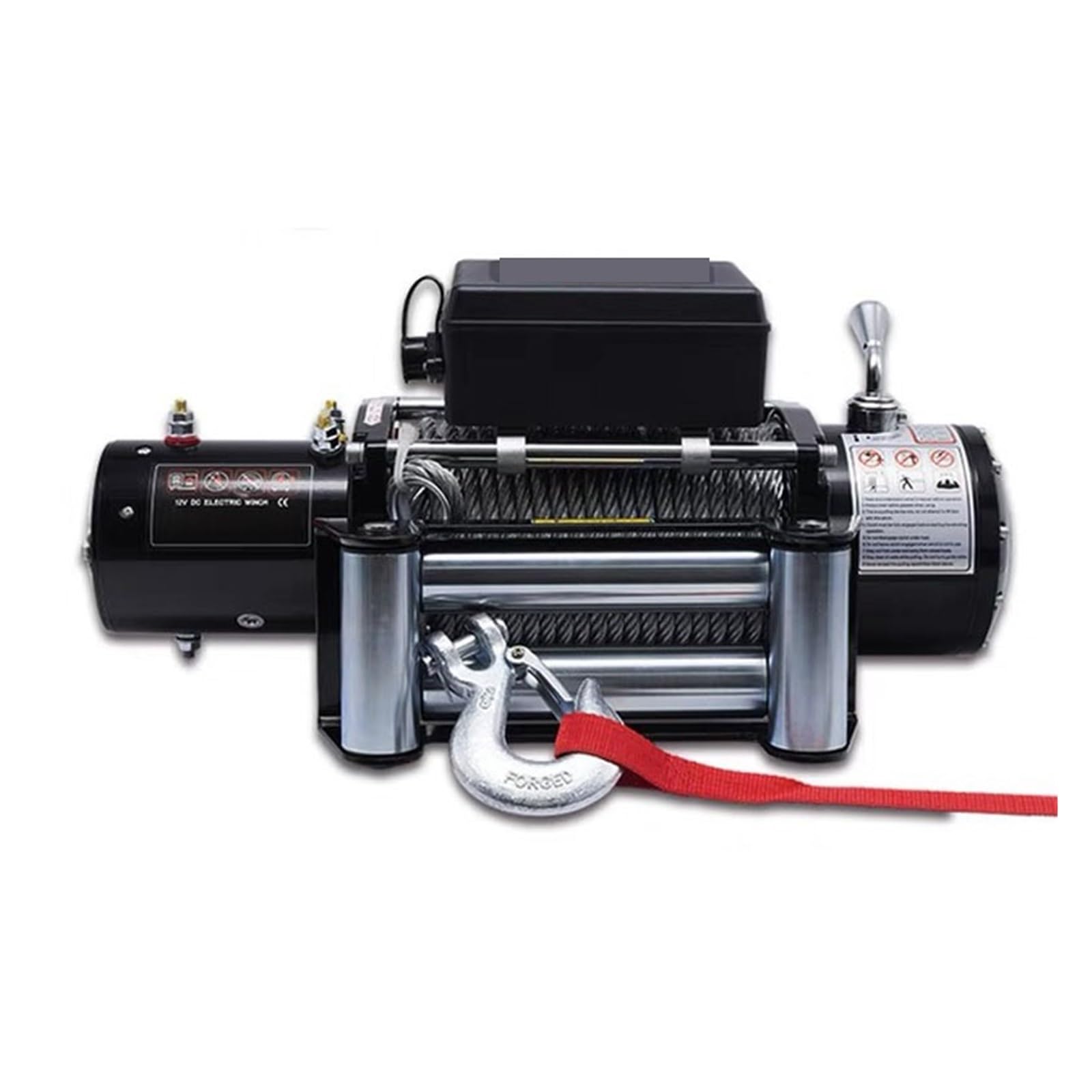 13000LBS 5897.5Kg 12V Corda Sintetica Elettrica Verricello Treno Di Ingranaggi Passacavo A Rulli