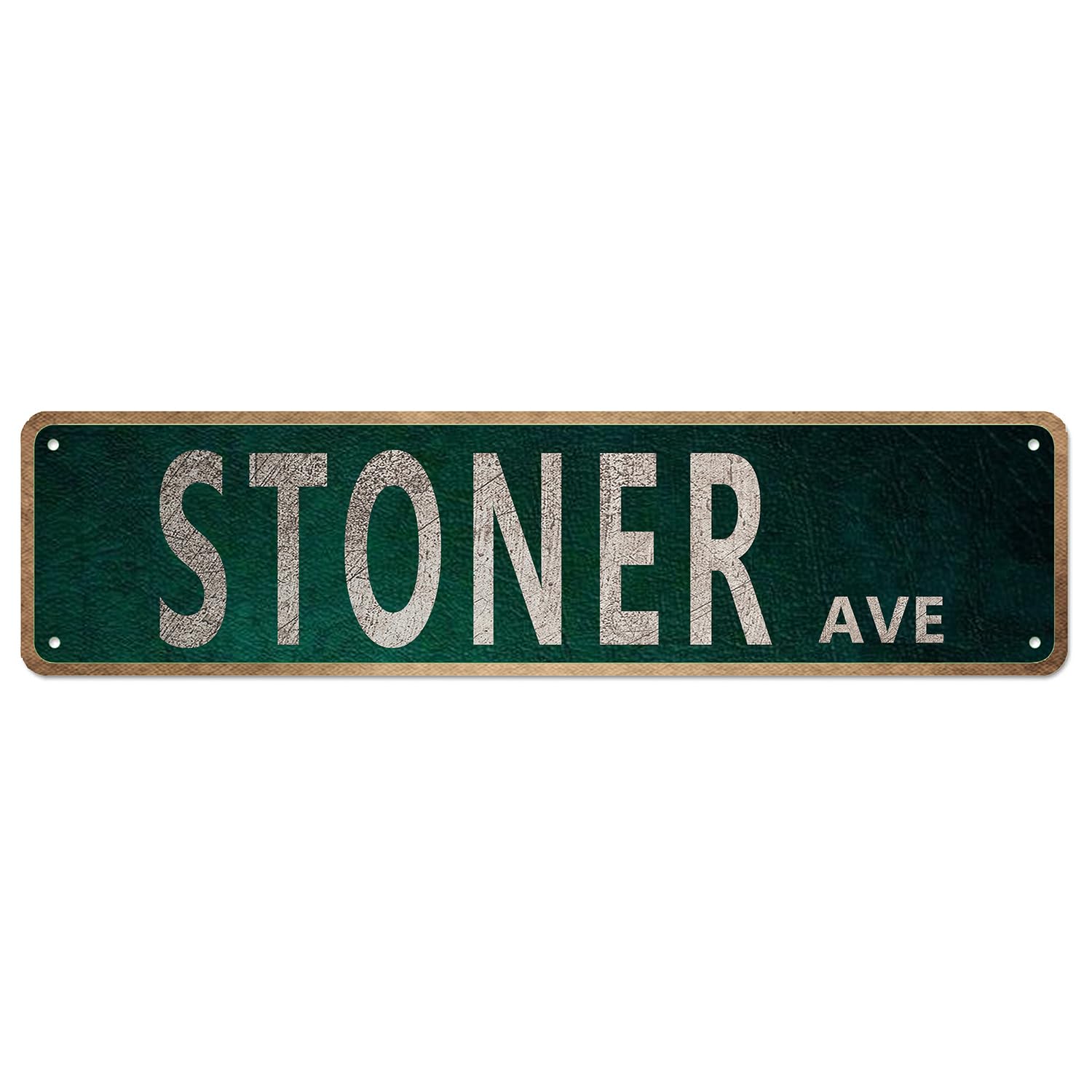 Stoner Ave Metal Street Tin Sign Vintage Slim Tin Signs 4x16 Inch Home Farmhouse Garage Indoor Outdoor