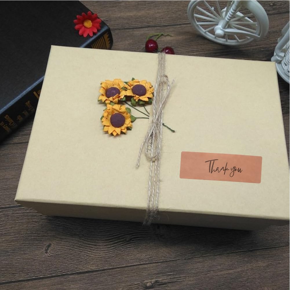 240 Autocollants "Merci" Kraft - 1x3 Cm, Pour Emballages Cadeaux, Petits Commerces, Scrapbooking - Lot