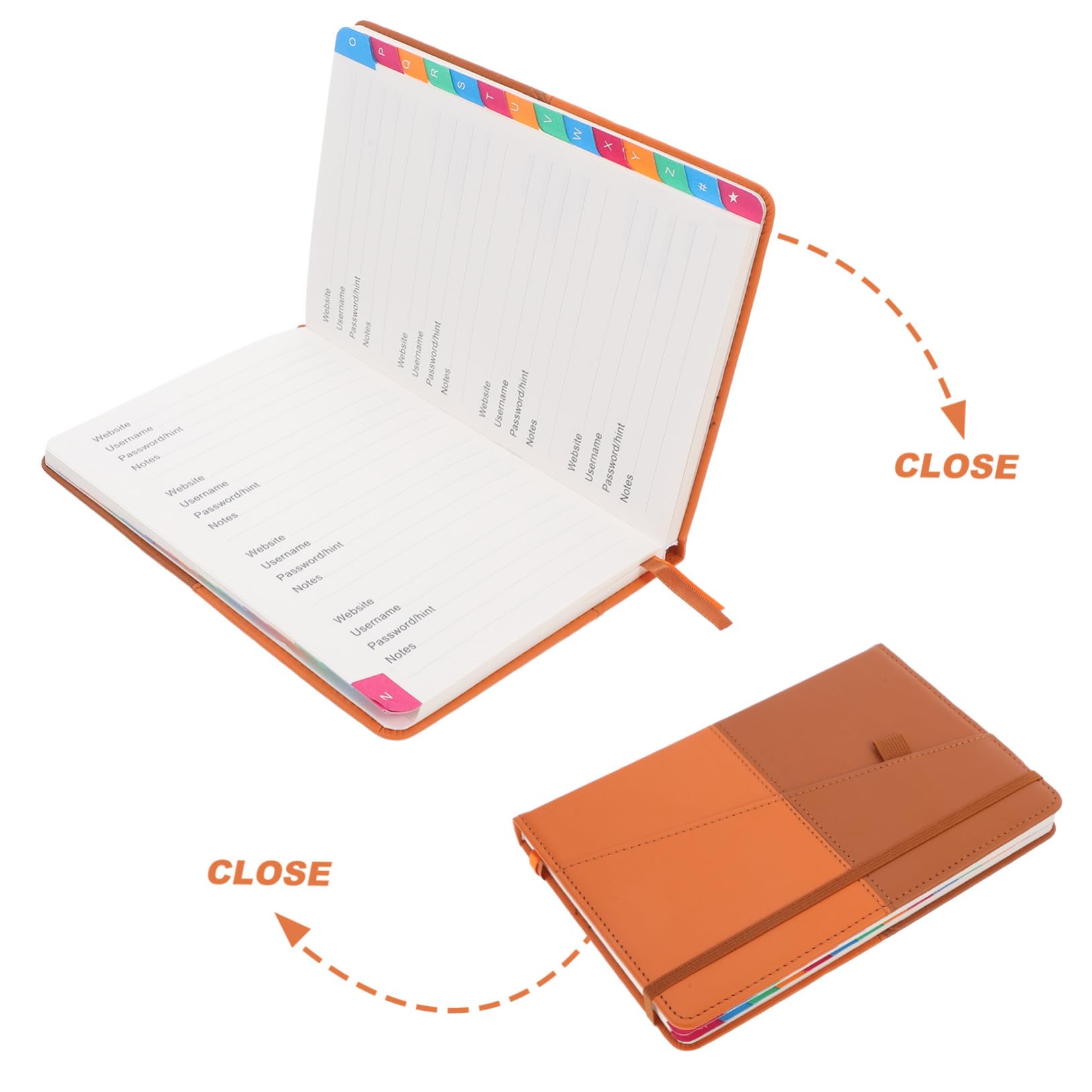 Carnet Colorés Mots de Alphabétiques Onglets avec Passe A5