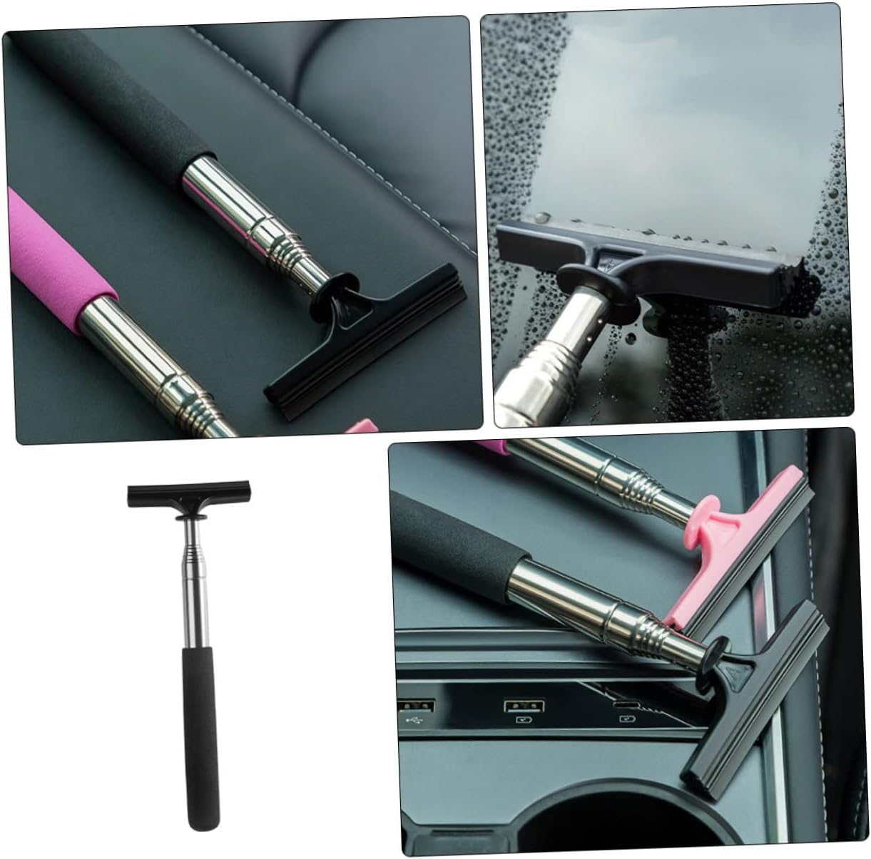 Retractable Car Mirror Squeegee Cleaner Ergonomic Design for Easy Use Portable Windshield Cleaning Tool Flexible Squeegee for All Weather for Rearview Mirror Maintenance
