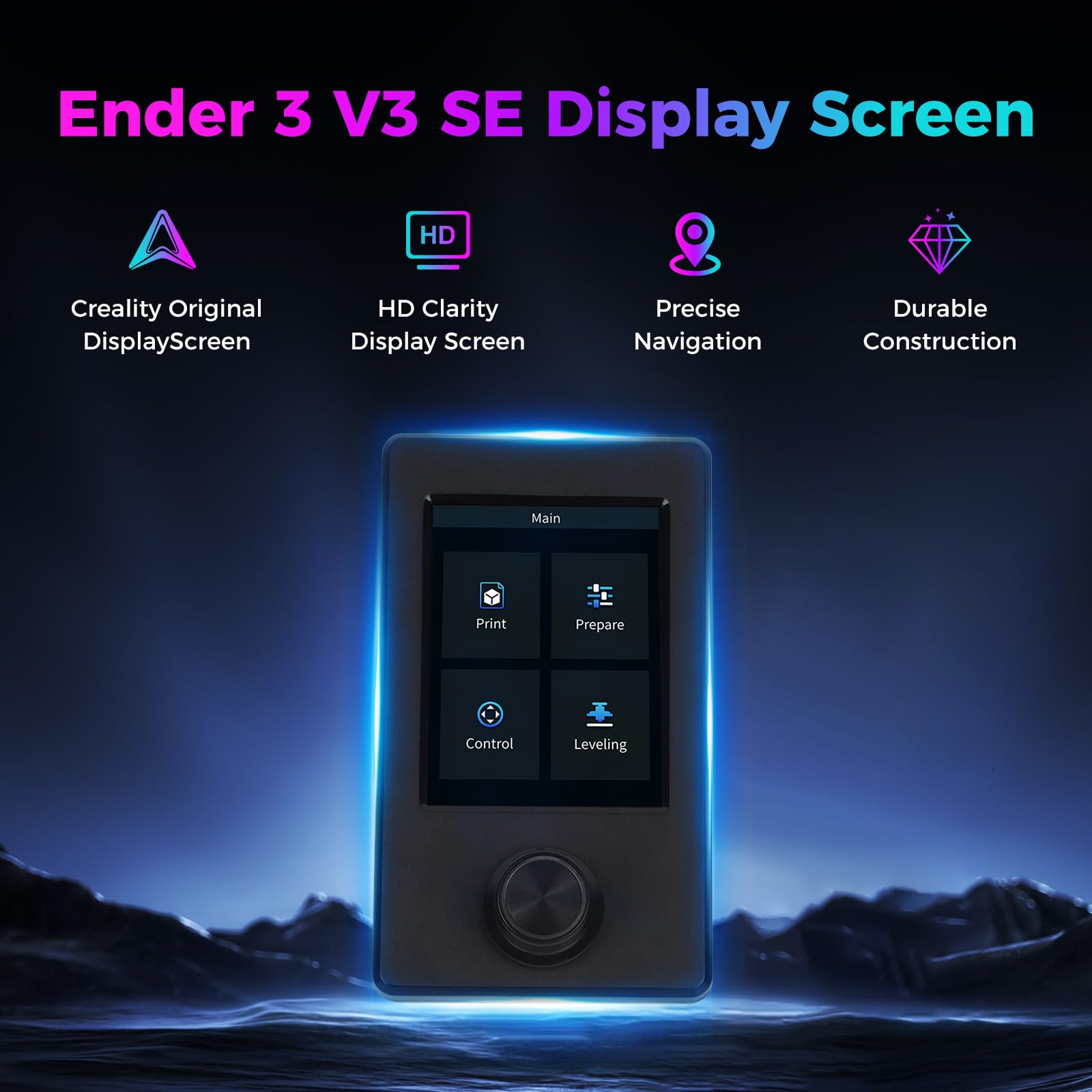 Creality Kit écran LCD couleur d'origine pour Ender 3 V3 SE 3,2" avec bouton de commande, résolution 320 x 240 pour imprimante 3D Creality Ender 3 V3 SE