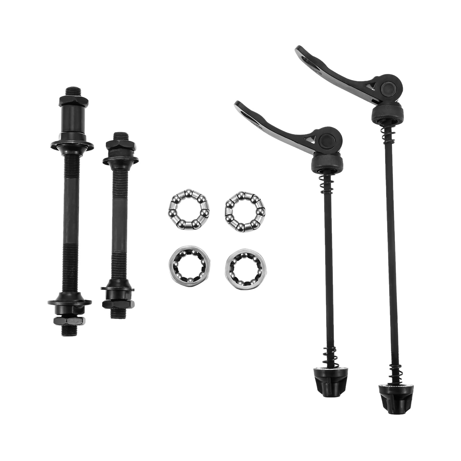 MUXSAM Bike Quick Releases Set,Cycling Front Rear Axle Hollow Shaft,Quick Release Bicycle Hub and Skewers Clip Bolt Lever for MTB Road Mountain Bicycle