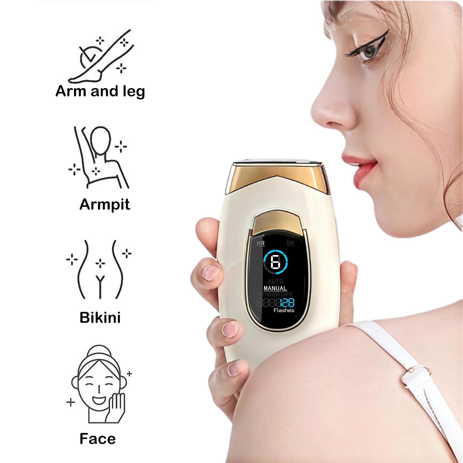 Lumisilk Luminia Epilatore a Luce Pulsata (IPL) - Riduzione Permanente dei Peli - Indolore - Adatto a Viso, Ascelle, Gambe e Bikini - Kit Completo con Occhiali Protettivi (Rosa carne)