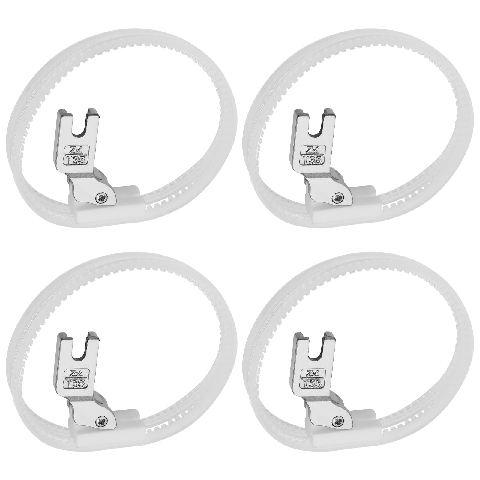 Ecsing 4Pcs Sewing Machine Double Ring Roller Presser Foot Compatible With Brother B755 Series Compatible With Juki 227, 555