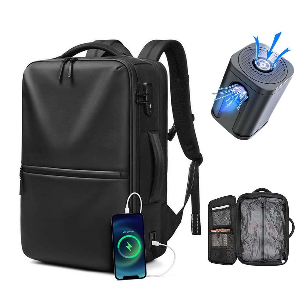 Vacuum Backpack for Men & Women, Smart Airpack - 39-55L Expandable, Waterproof, Anti-Theft, TSA Lock, USB Port, Laptop Bag for Travel, School, Office-image-45