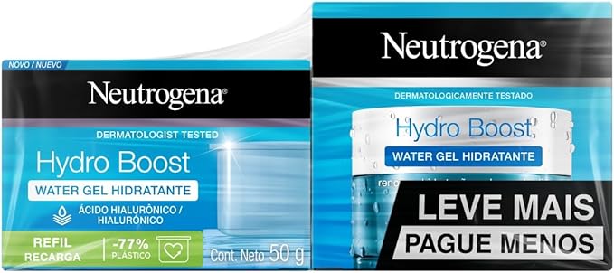Neutrogena Hidratante Facial Hydro Boost Water Gel 50g + Refil Hydro Boost Water Gel 50g Neutrogena Hidratante Facial Hydro Boost Water Gel 50g + Refil Hydro Boost Water Gel 50g