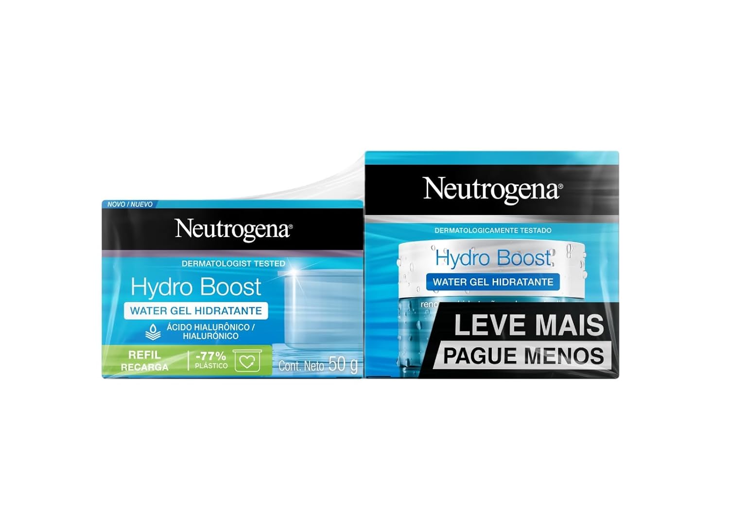 Neutrogena Hidratante Facial Hydro Boost Water Gel 50g + Refil Hydro Boost Water Gel 50g