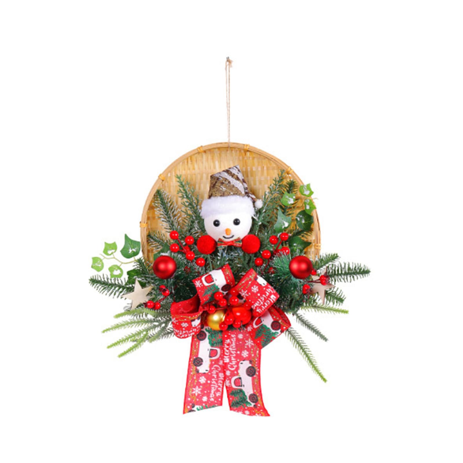 Adorable Santa Christmas Wreath Enhance the Holiday Atmosphere Indoors and Outdoors Craft