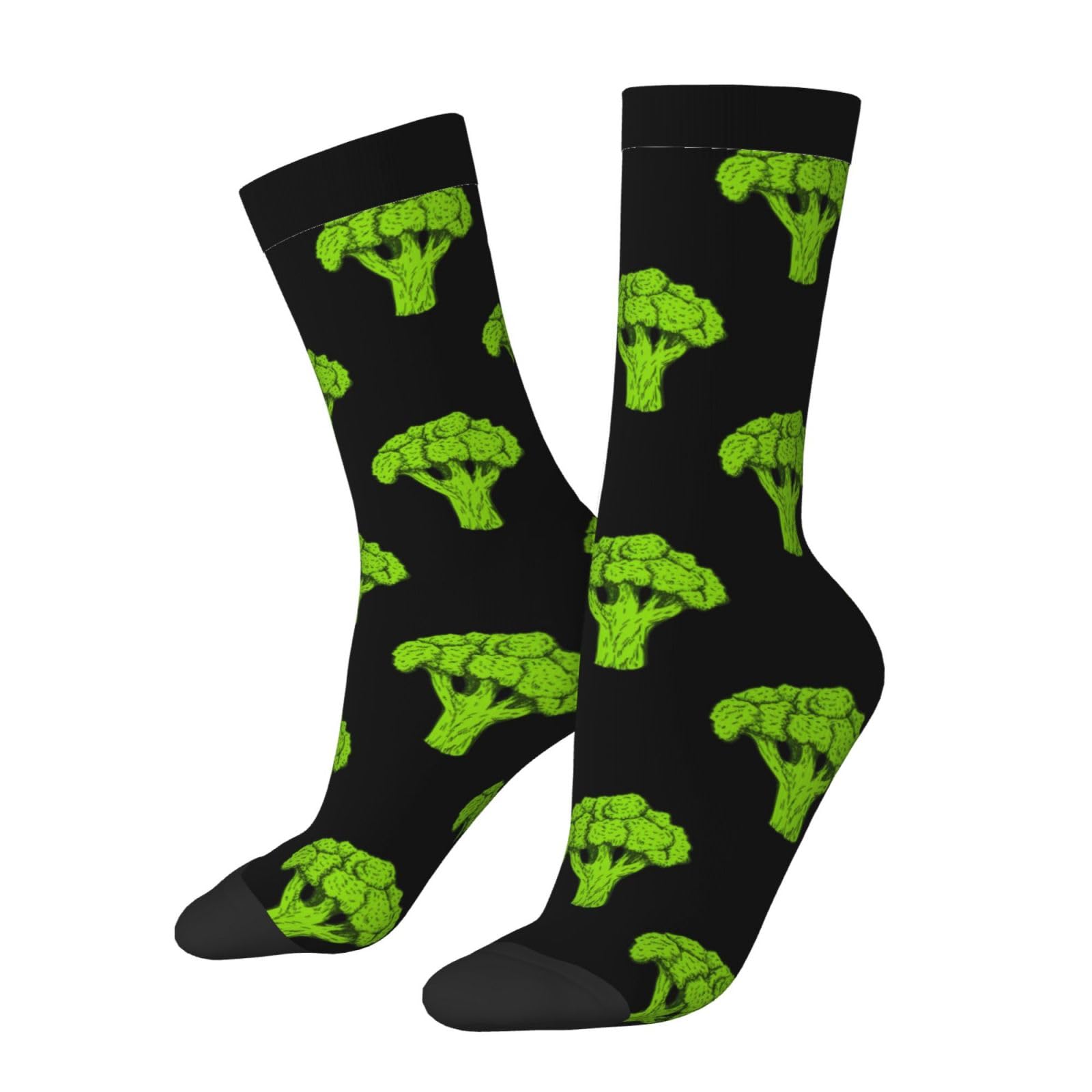 DISNIMOO Vegetable Broccoli Pattern Socks Wedding High Socks For Men Women Crew Socks