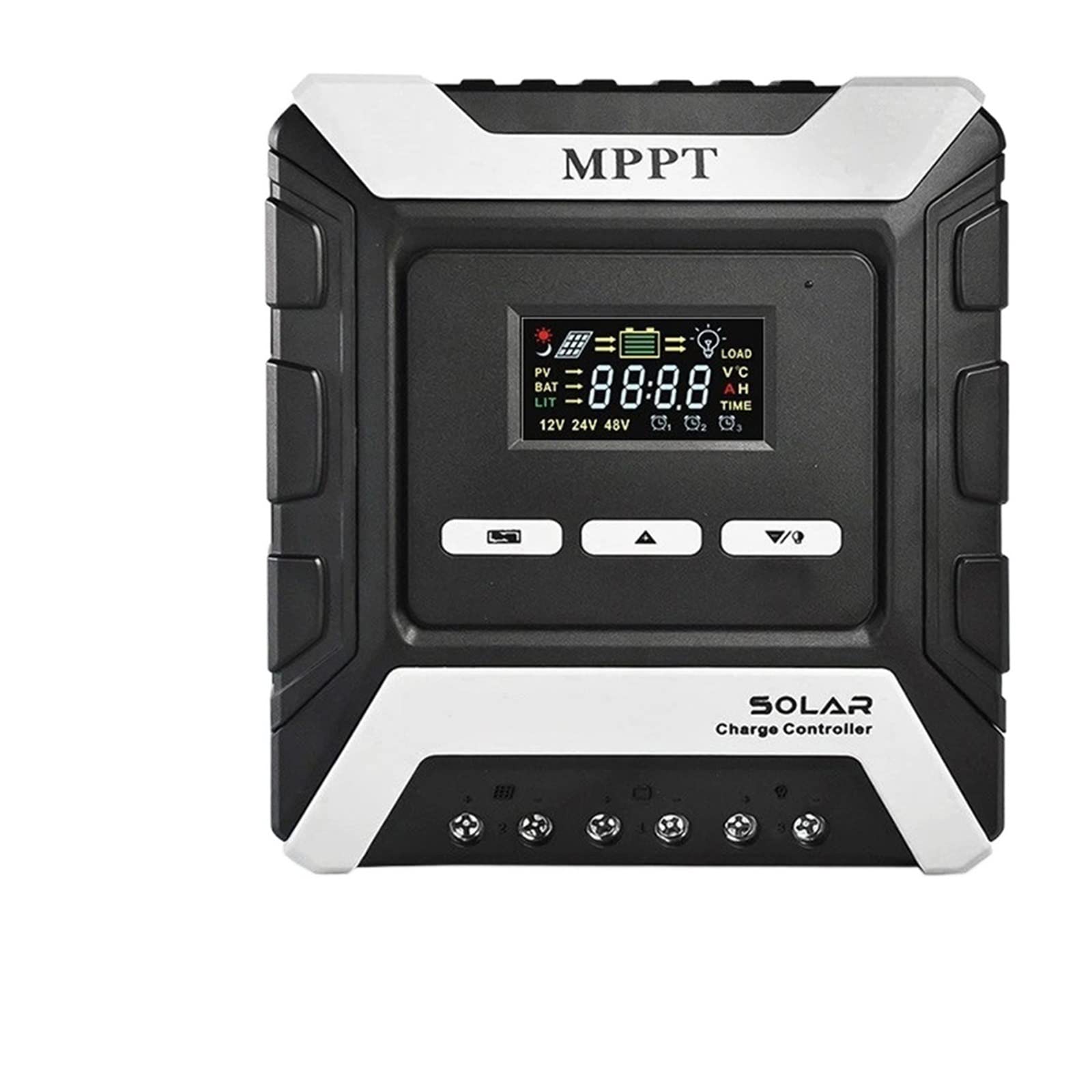 Controlador de carga Mppt, 10A 20A 30A 40A 50A 60A 80A MPPT Controlador de carga solar 12V 24V 48V Controlador de carga del panel solar Regulador PV for GEL de litio(30A)