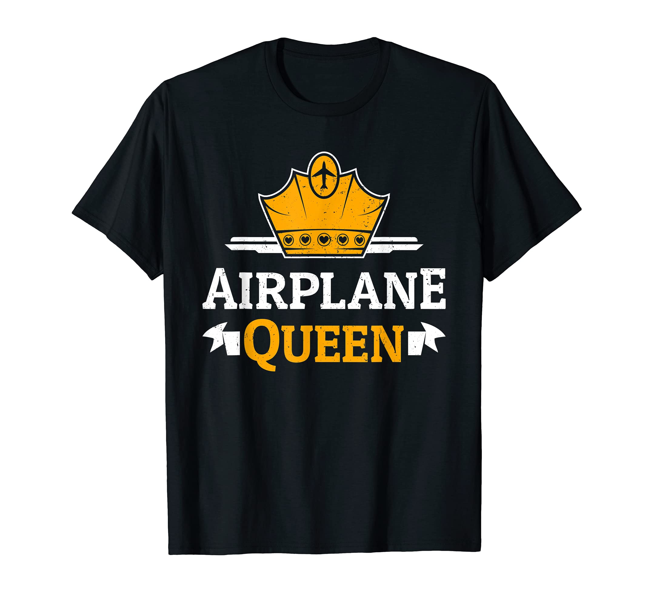Funny Pilot Airplane Airport Airplane Queen Aviation Woman T-Shirt