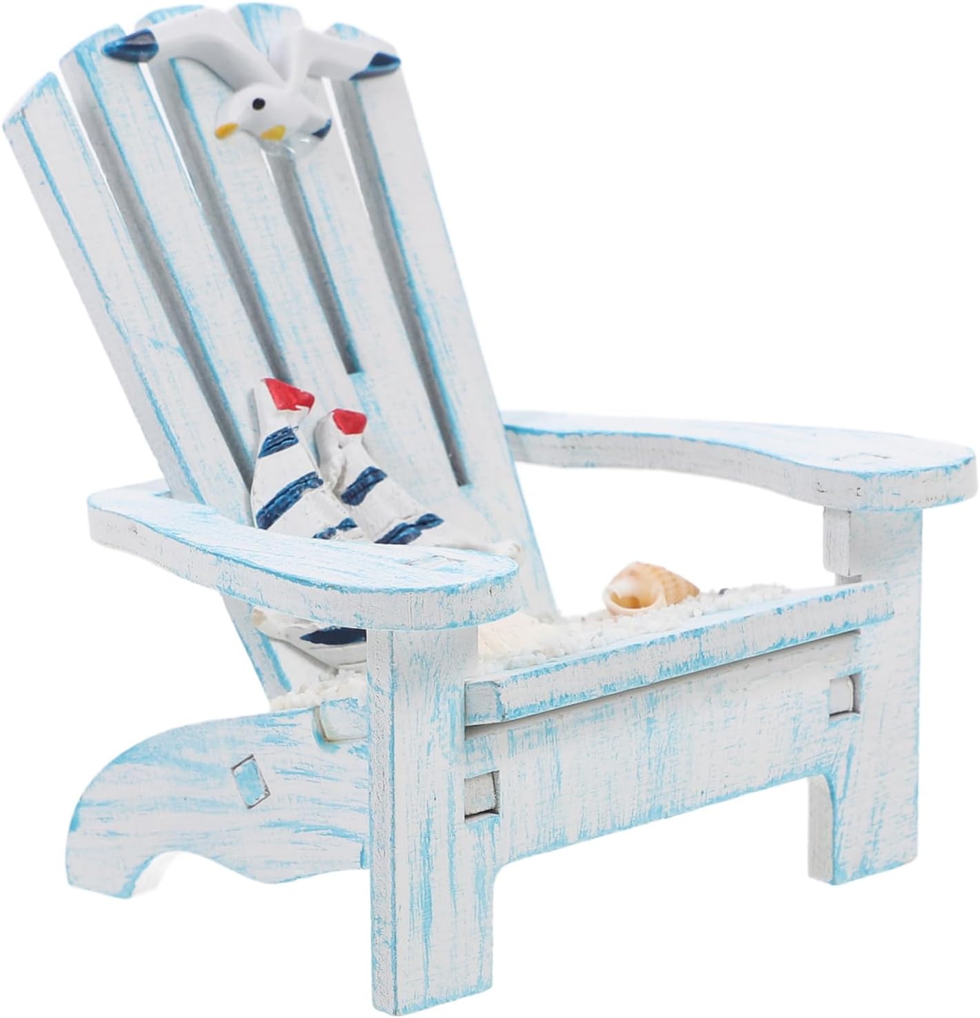 Alipis Nautical Beach Chair Decor Creative Dollhouse Miniature Furniture Phone Holder Adorable Coastal Aesthetic for Relaxation Desktop Decoration for Home Bedroom